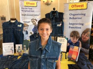 child wearing the weighted vest